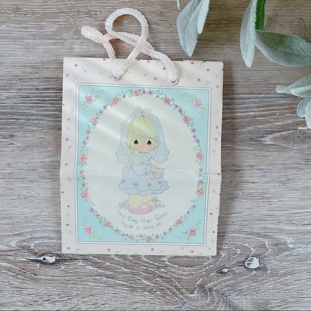 PRECIOUS MOMENTS | Vintage 1990 First Holy Communion Catholic Gift Bag
